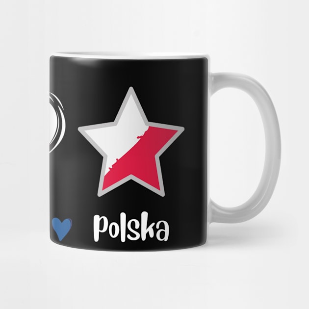 peace love polska, poland, red and white by twitaadesign